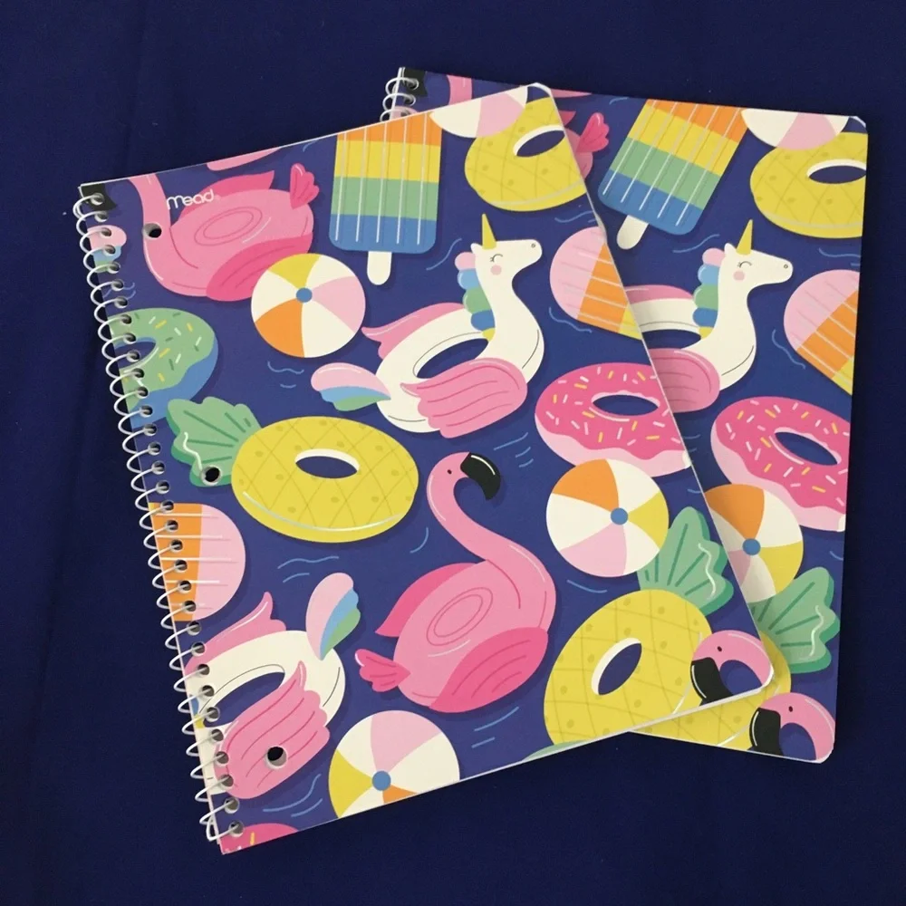 2 Spiral Pool Party Holographic Notebooks ~ Summer Theme